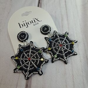 Bijoux Bar Beaded Web Earrings